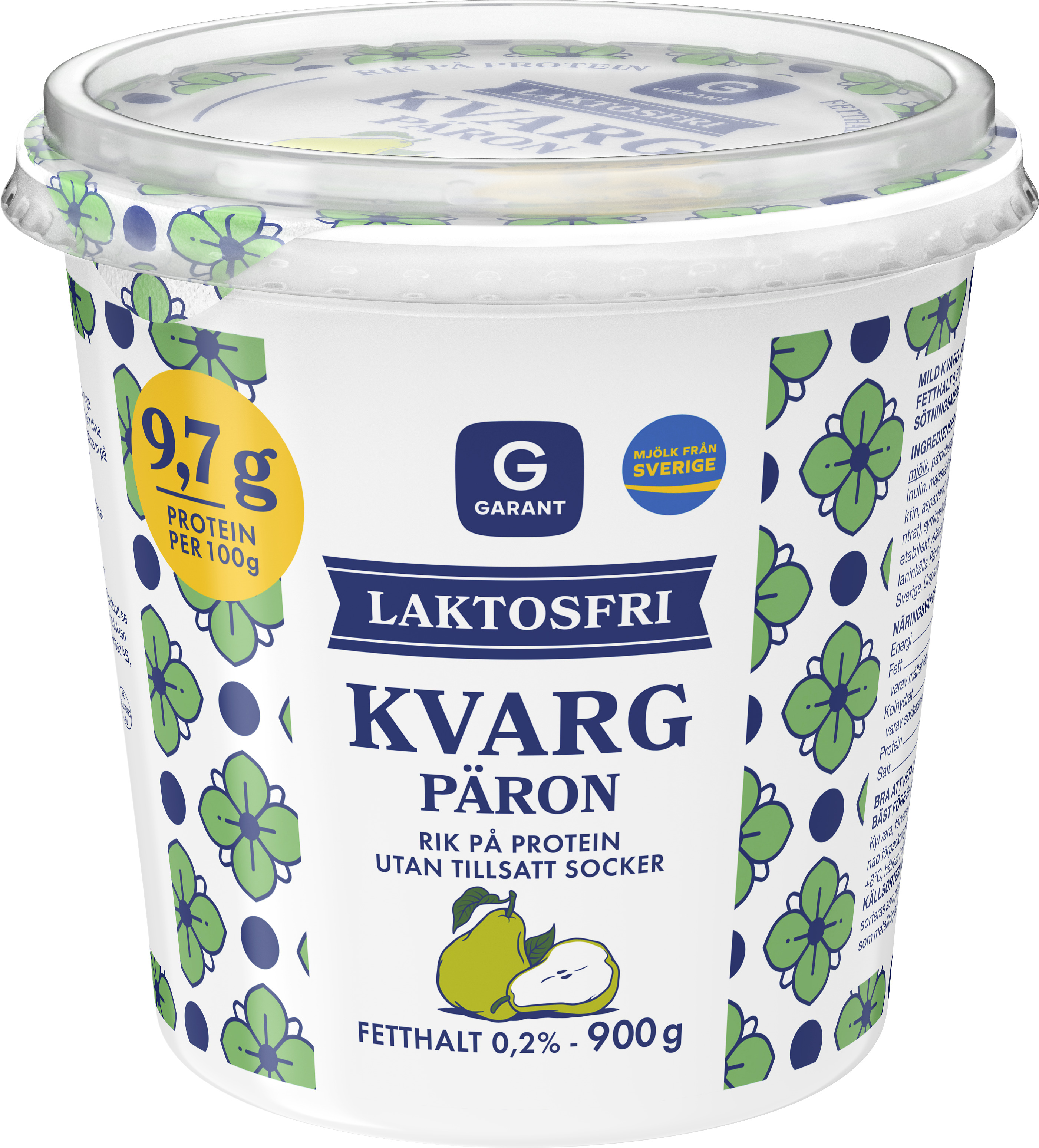 Päron Kvarg, Laktosfri